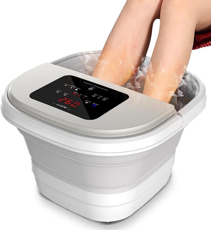 Photo 1 of BLEOTY Foot Spa for Women, Collapsible Foot Bath Spa with Heat and Massage, Foot Soak Tub with Ozone Sterilize,Temperature Control, Timing,Lavender Epsom Salt and Herbal Foot Bath Bag,Gifts for Mom