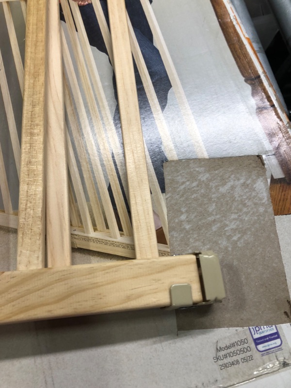 Photo 1 of Evenflo, Top of Stairs, Extra Tall Gate, Tan Wood
