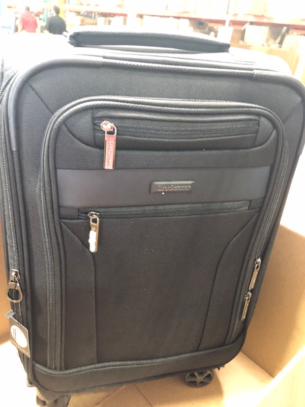 Photo 4 of Brookstone Luggage Harbor Spinner Suitcase, Black, Check-in