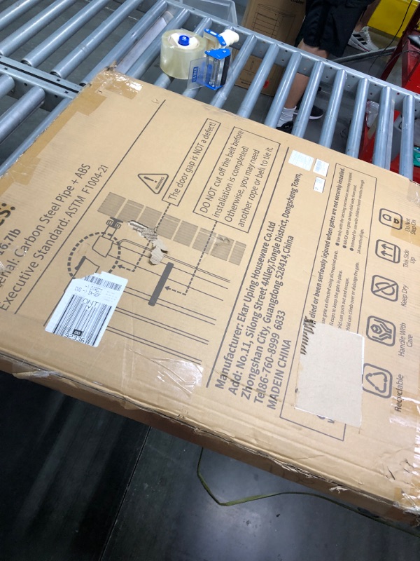 Photo 1 of Mom's Choice Awards Winner-Cumbor 29.5-57" Baby Gate for Stairs, Extra Wide Dog Gate for Doorways, Pressure Mounted Walk Through Safety Child Gate for Kids Toddler, Tall Pet Puppy Fence Gate, White 30.5" Tall x 57" Wide White