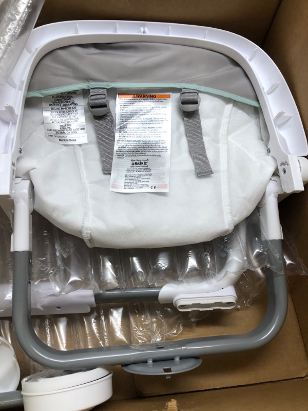 Photo 1 of Ingenuity Anyway Sway 5-Speed Multi-Direction Portable Foldable Baby Swing & Infant Seat with Vibrations, Nature Sounds, 0-9 Months 6-20 lbs (Ray)