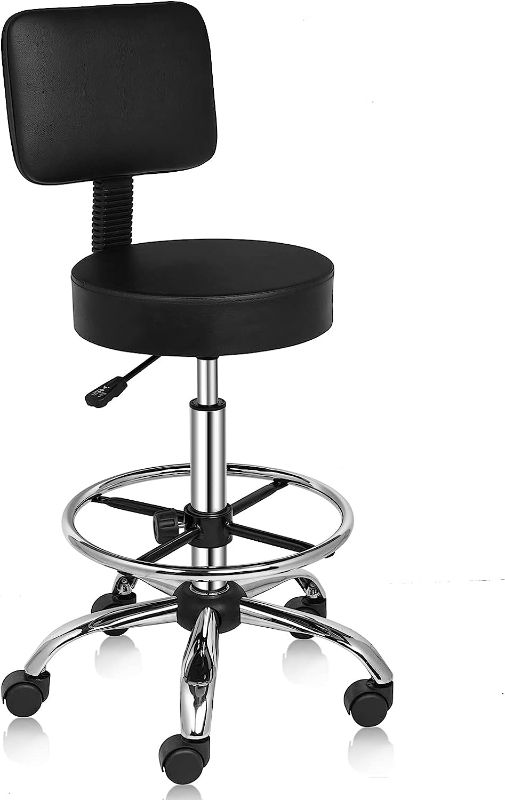 Photo 1 of Drafting Chair,Ergonomic Office Desk Chair with Back Support,Tall Adjustable Rolling Stool with Footrest & Thick Seat Cushion,Computer Chair..