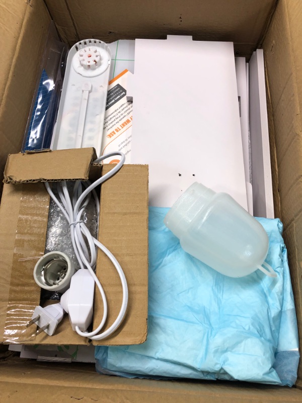 Photo 1 of Proshine Chicken Brooder Box for Chicks, Quail Brooder with Heating Lamp, 2 Mode Thermometers Warms Up to 10 Chicks for Duckling Parrot Lizard