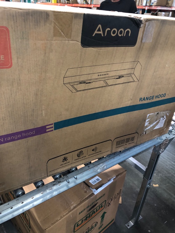 Photo 1 of AROAN 36 inch Under Cabinet Range Hood with 900 CFM, Slim Stainless Steel Vent Hood for Kitchen with 4 Speed Soft Touch Switch, Reusable Aluminum Mesh Filters, Adjustable LED Lights (ANC02-36A) 36 inches