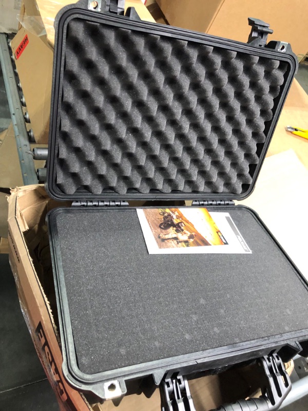 Photo 3 of Pelican 1500 Case With Foam (Black) Black Single