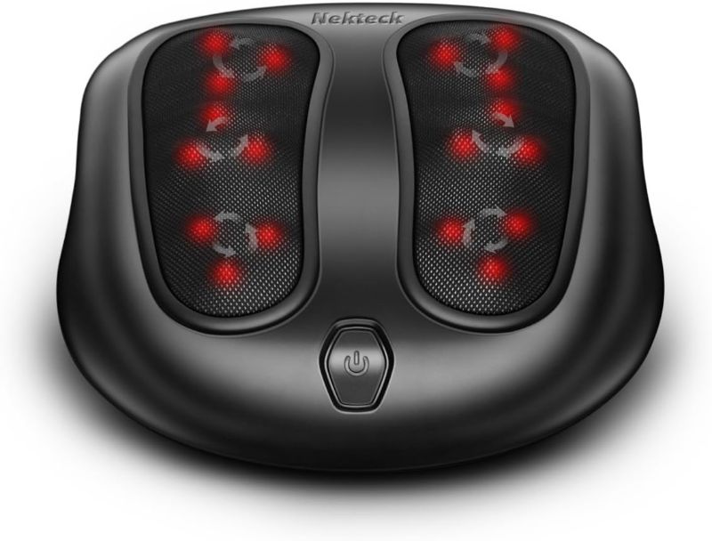 Photo 1 of 
Nekteck Foot Massager with Heat, Shiatsu Heated Electric Kneading Foot Massager Machine for Plantar Fasciitis, Built-in Infrared Heat Function and Power Cord (Black