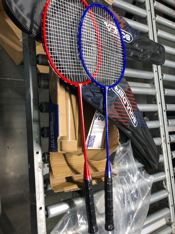 Photo 4 of Boulder Sports Badminton Rackets - Lightweight Badminton Racket Set with 3 Shuttlecocks and Racquet Case - Badminton Set for Backyard or Outdoor Games