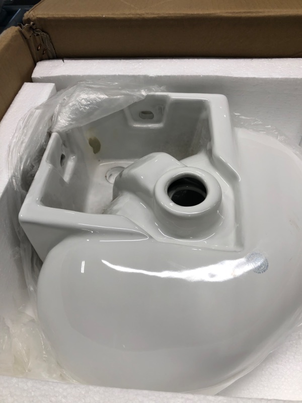 Photo 3 of ALFI brand ABC120 Bathroom Sink, White