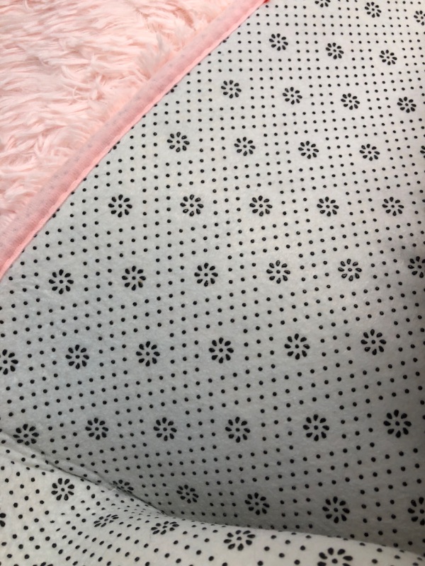 Photo 3 of  Pink Fur Rug, Rectangle