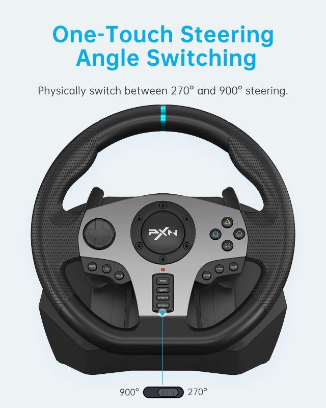 Photo 1 of PXN V9 Gaming Racing Wheel with Pedals and Shifter, Steering Wheel for PC, Xbox One, Xbox Series X/S, PS4, PS3 and Nintendo Switch
