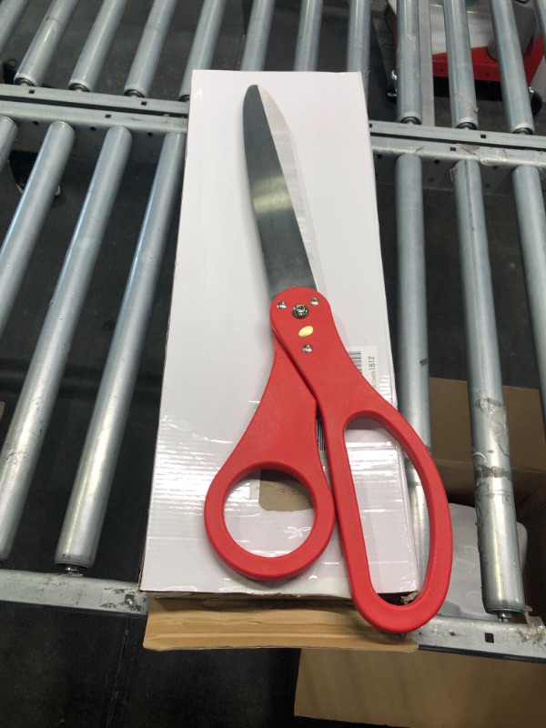 Photo 3 of Giant Ribbon Cutting Scissor Set with Red Ribbon Included - 25" Extra Large Scissors - Heavy Duty Metal Construction for Grand Openings, Inaugurations, Ceremonies & Special Events