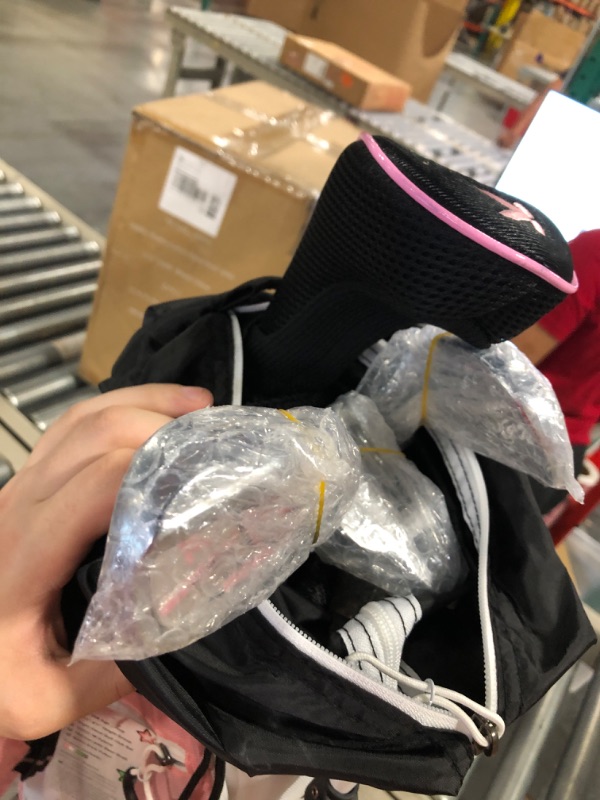 Photo 1 of KVV Junior Complete Golf Club Set for Kids/Children Right Hand, Includes Oversize Driver, Irons, Putter, Head Cover, Portable Golf Stand Bag Age 5-7 Pink 5-7