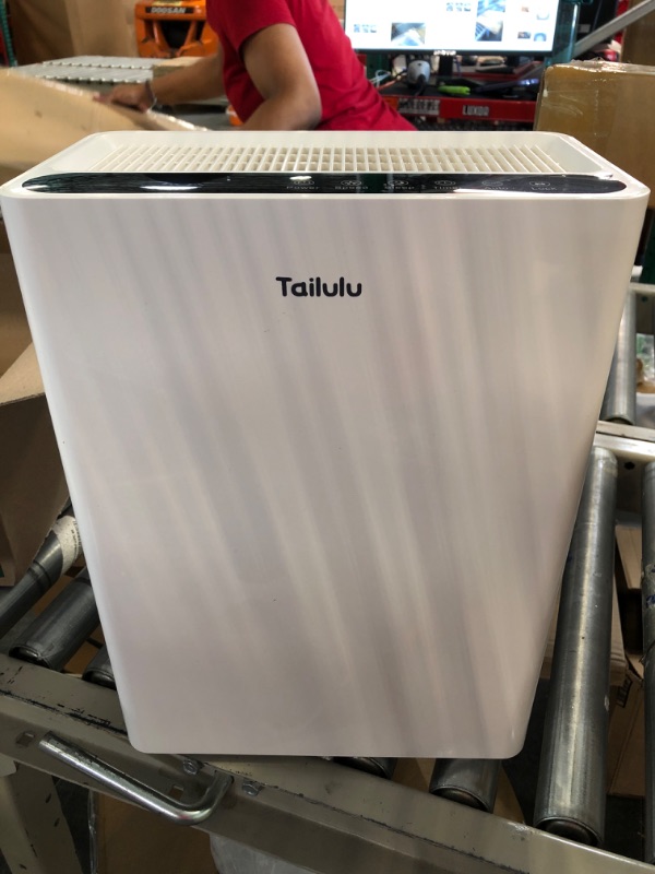 Photo 1 of Air Purifiers for Home Large Room up to 1614ft², Tailulu H13 True HEPA Air Filter Cleaner with Auto Function, Sleep Mode, 5 Timer Remove Smoke, Allergies, Pollen, Dander, Pets Hair, Dust for Bedroom White