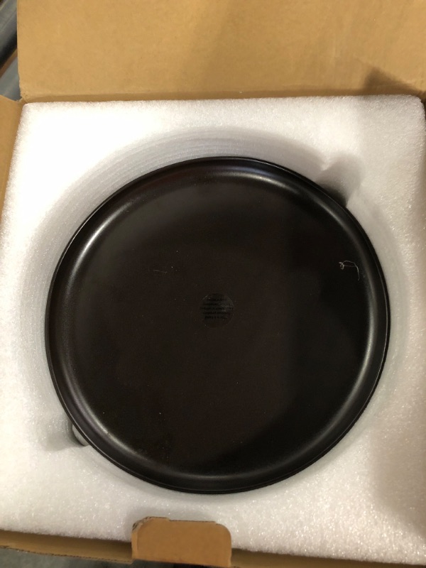 Photo 3 of AmorArc Ceramic Dinner Plates Set of 6, Wavy Rim 10.5 Inch Stoneware Dish Set, Large Dinnerware Plates for Kitchen-Microwave&Dishwasher Safe, Scratch Resistant-Reactive Glaze Matte Black Black 10.5 Inch