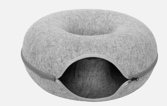 Photo 1 of Cat Tunnel Toy Foldable Tube Indoor Kitten Cave Bed Detachable House Funny Toy