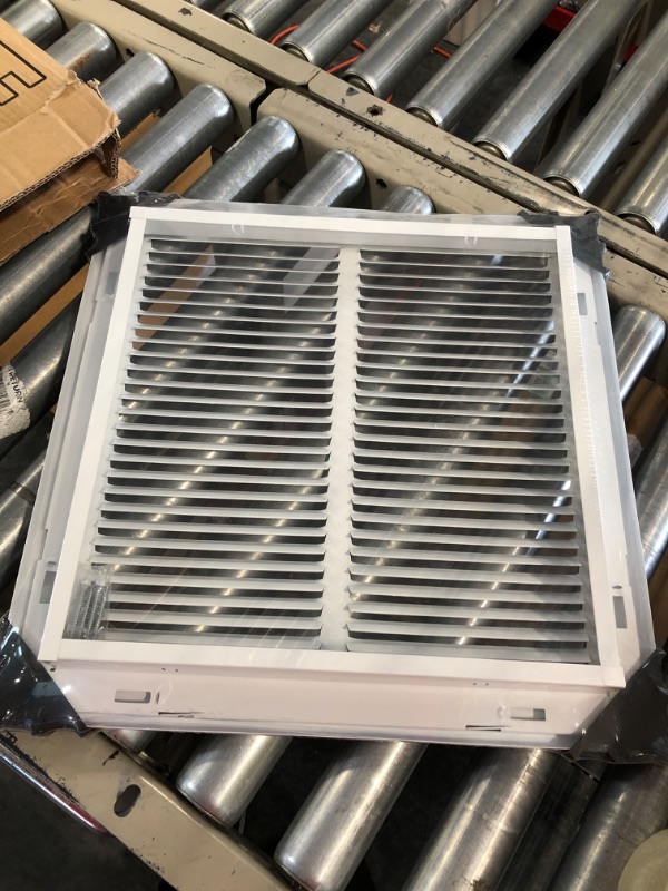 Photo 4 of 14"W x 14"H [Duct Opening Measurements] Steel Return Air Filter Grille [Removable Door] for 1-inch Filters | Vent Cover Grill, White | Outer Dimensions: 16 5/8"W X 15 5/8"H for 14x14 Duct Opening Duct Opening style: 14 Inch x14 Inch