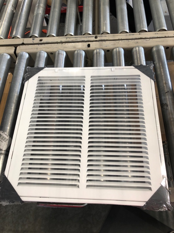 Photo 3 of 14"W x 14"H [Duct Opening Measurements] Steel Return Air Filter Grille [Removable Door] for 1-inch Filters | Vent Cover Grill, White | Outer Dimensions: 16 5/8"W X 15 5/8"H for 14x14 Duct Opening Duct Opening style: 14 Inch x14 Inch