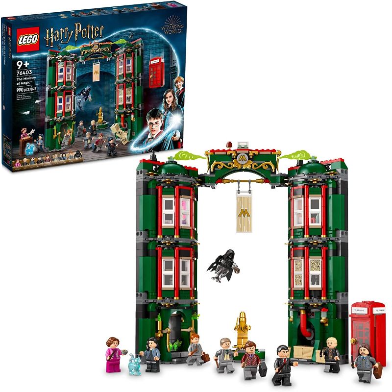 Photo 1 of LEGO Harry Potter The Ministry of Magic 76403 Modular Model Building Toy with 12 Minifigures and Transformation Feature, Collectible Wizarding World Gifts