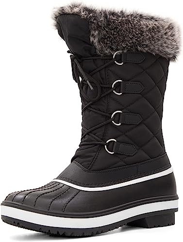 Photo 1 of mysoft Women's Waterproof Winter Boots, Warm Insulated Snow Boots for Outdoor 11Us