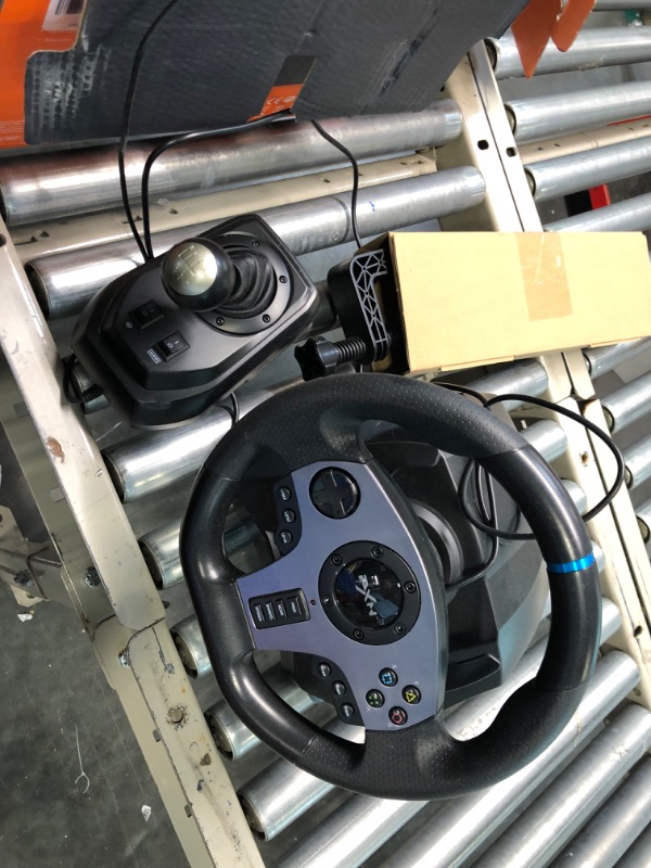 Photo 1 of PXN V9 PC Steering Wheel 270/900°gaming Steering Wheel Dual-Motor Feedback Driving with Pedals and Shifter game racing wheel for Xbox one/Xbox Series X/S PS3/PS4/N-Switch/PC
