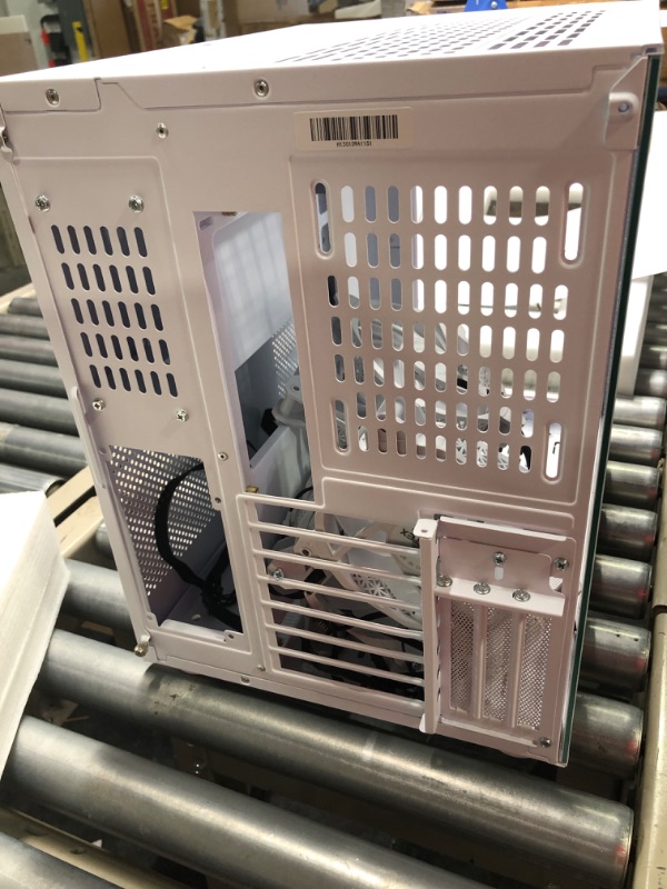 Photo 1 of MUSETEX 7 PWM ARGB Fans Pre-Installed ATX Gaming PC Case, Modern Aesthetic Dual Tempered Glass Panoramic Mid-Tower Pc Case, USB 3.0 Pure White Computer Case (H3-N7)