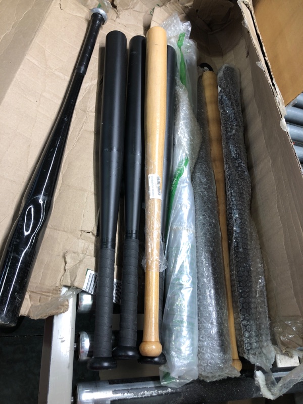 Photo 1 of Assorted baseball bats - 11 pack 27" 28" wood aluminum black 