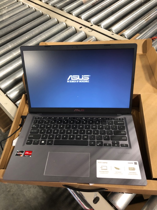 Photo 3 of ASUS - Vivobook 14" Laptop - AMD Ryzen 3 3250 - 8GB Memory - 128GB PCIE SSD - Slate Grey