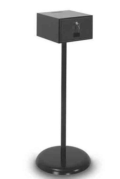 Photo 1 of 11"W x 6 1/4"H x 12"D Drop Box on Black Metal Stand