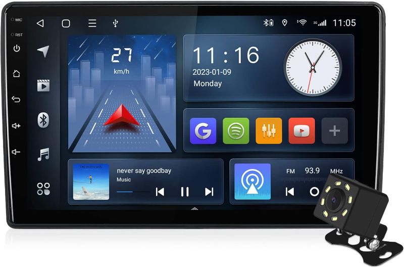 Photo 1 of 10.1 Inch Android 10 Car Radio Double Din IPS HD Screen 2.5D HD Touch Screen Dual USB Car Stereo - Vehicle Unknown