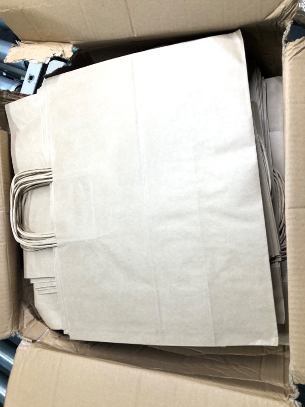 Photo 1 of 16X6X12'' BROWN KRAFT BAGS 100PCS