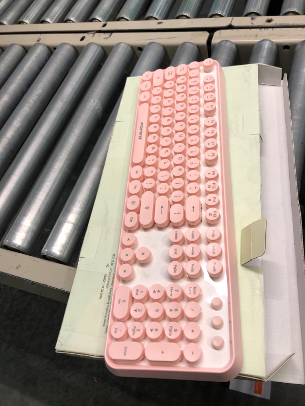 Photo 3 of SADES V2020 Pink Wireless Keyboard with Round Keycaps,2.4GHz Dropout-Free Connection,Long Battery Life,Cute Wireless Moues for PC/Laptop/Mac(Pink)