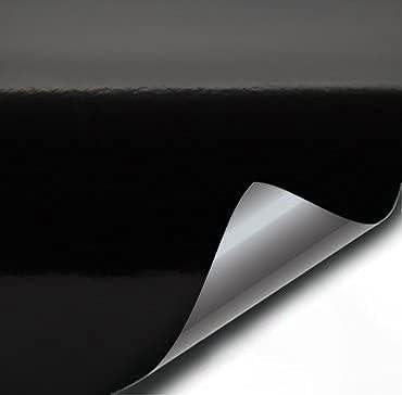 Photo 1 of VViViD Gloss Black Vinyl Wrap Adhesive Film Air Release Decal Sheet (24 Inch x 60 Inch)