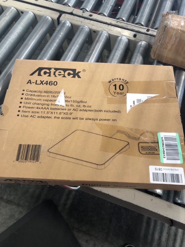 Photo 2 of Acteck A-LX460 460lb x 0.1lb Digital Heavy Duty Shipping and Postal Scale with Large Stainless Steel Platform, Batteries and Ac Adapter Included