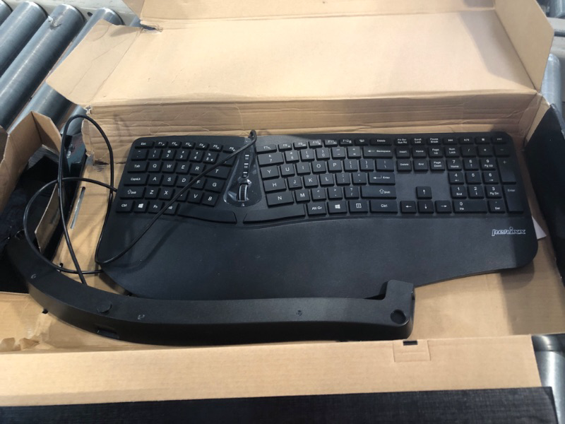 Photo 3 of Perixx Periduo-505, Wired USB Ergonomic Split Keyboard and Vertical Mouse Combo with Adjustable Palm Rest and Short Tactical Membrane Keys, US English Layout