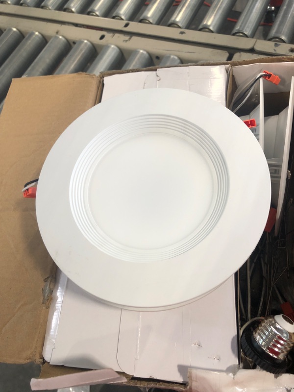 Photo 3 of BBOUNDER 12 Pack 5/6 Inch LED Recessed Downlight, Baffle Trim, Dimmable, 12.5W=100W, 2700K Soft White, 950 LM, Damp Rated, Simple Retrofit Installation -No Flicker 2700k Soft White 6 Inch