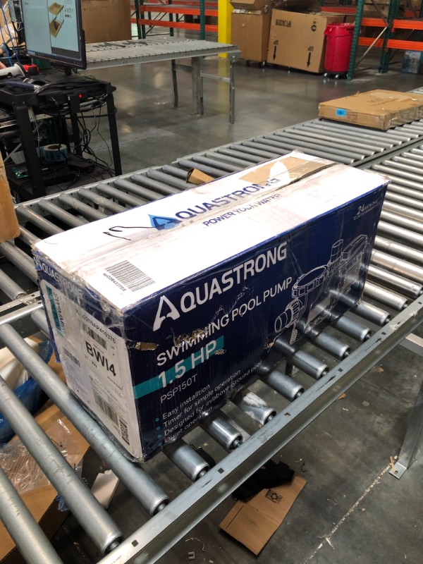 Photo 2 of Aquastrong 1.5 HP In/Above Ground Pool Pump with Timer, 220V, 8100GPH, High Flow, Powerful Self Primming Swimming Pool Pumps with Filter Basket