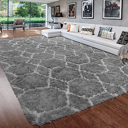 Photo 1 of 109*73 Large Fluffy Rugs for Living Room Aesthetic Decor