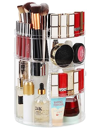 Photo 1 of 360 Rotating Makeup Organizer, Clear