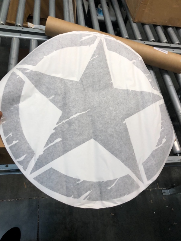 Photo 3 of Distressed Oscar Mike Freedom Edition Star Hood Decal fits Wrangler and All Other 4x4 Models Universal fit 19" Matte Black Vinyl Install Kid Included with air Release Technology.