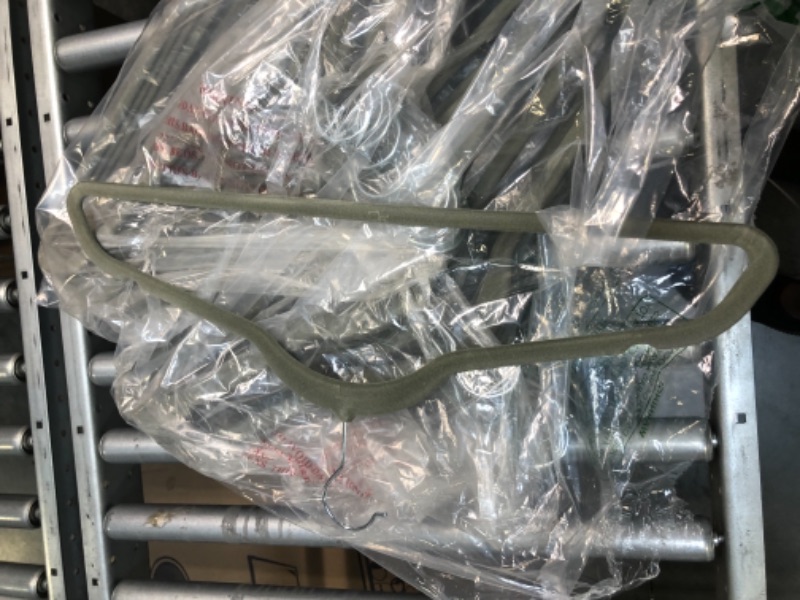 Photo 1 of Amazon Basics Slim, Velvet, Non-Slip Suit Clothes Hangers, Gray/Silver - Pack of 20
