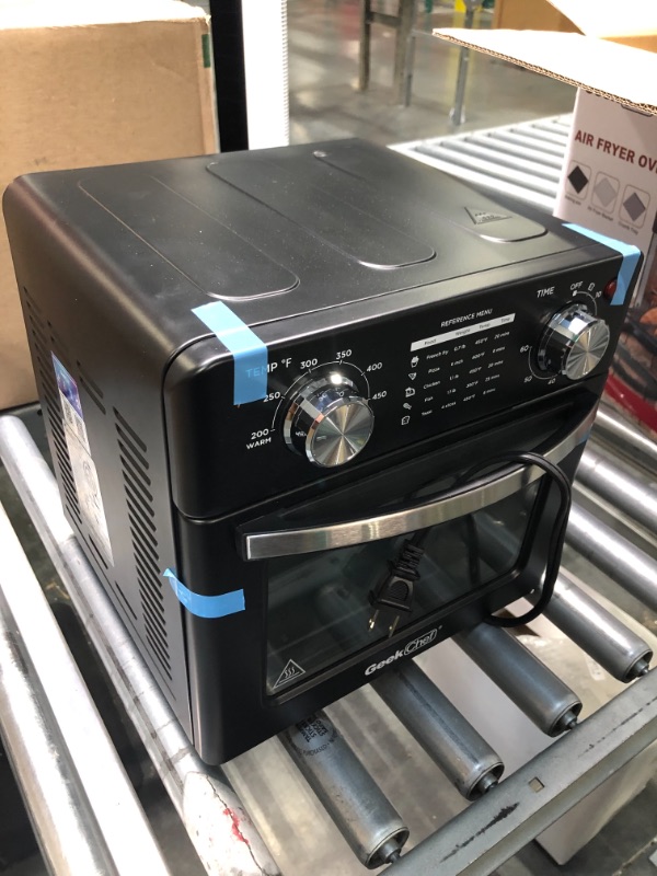 Photo 1 of Geek Chef Air Fryer Toaster Oven, 10QT Toaster Ovens Countertop, 4 Slice Toaster, 6 Inch Pizza, Warm, Broil, Toast, Bake, Air Fry, Perfect for Countertop 10QT Air Fryer Toaster Oven Combo