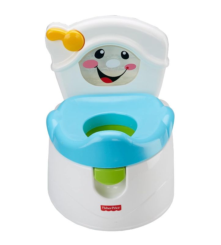 Photo 1 of Fisher-Price Toddler Toilet Learn-To-Flush Potty Training Seat With Lights Sounds Phrases And Removable Potty Ring