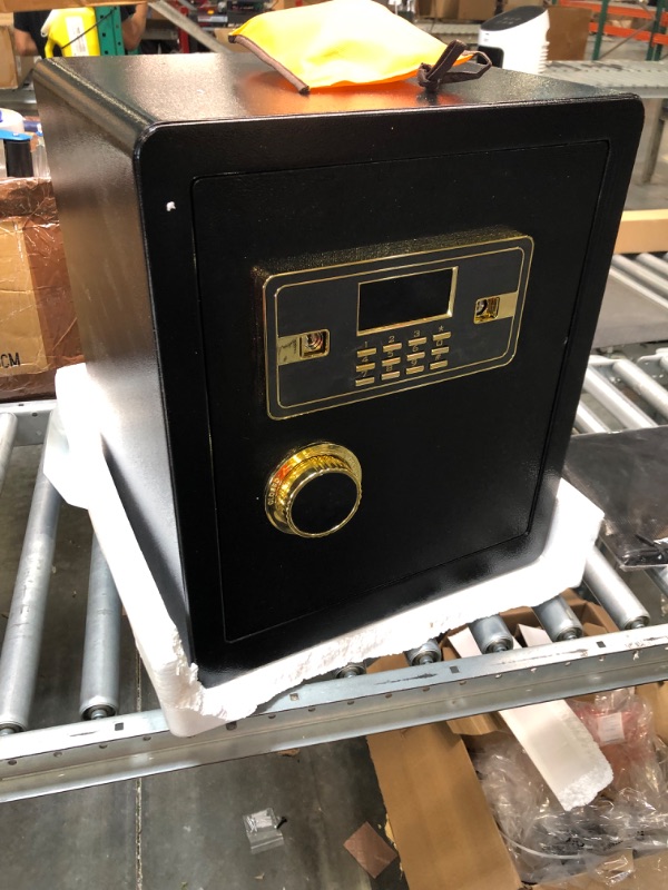 Photo 3 of 2.2 Cubic Upgrade Safe Box Fireproof Waterproof, Security Home Safe Box with Digital Combination, Electronic Keypad & Keys Interior Lock Box, Fireproof Safe for Side Arm Cash and Important Papers