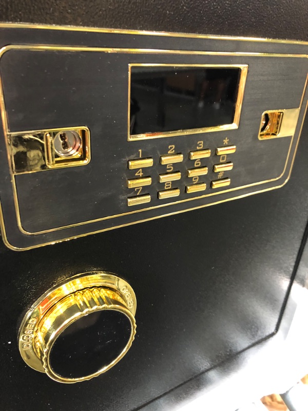 Photo 4 of 2.2 Cubic Upgrade Safe Box Fireproof Waterproof, Security Home Safe Box with Digital Combination, Electronic Keypad & Keys Interior Lock Box, Fireproof Safe for Side Arm Cash and Important Papers