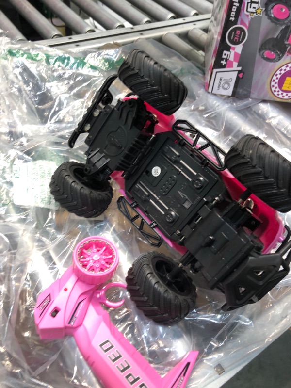 Photo 4 of Remote Control Car for Girls, 2.4Ghz Pink RC Cars for Daughter with Two Rechargeable Batteries, Radio Controlled Vehicle for Toddlers Kids, Birthday R/C Toys for Granddaughter