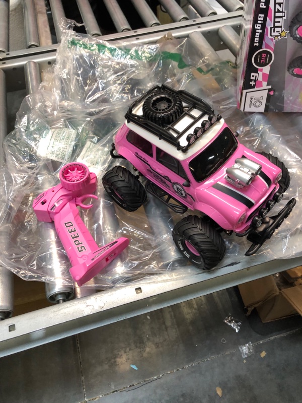 Photo 5 of Remote Control Car for Girls, 2.4Ghz Pink RC Cars for Daughter with Two Rechargeable Batteries, Radio Controlled Vehicle for Toddlers Kids, Birthday R/C Toys for Granddaughter