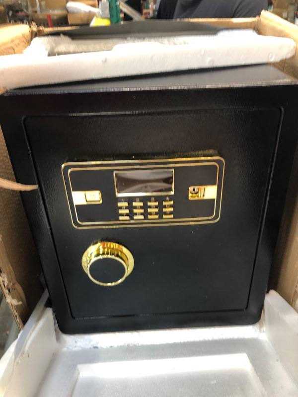 Photo 3 of 2.2 Cubic Upgrade Safe Box Fireproof Waterproof, Security Home Safe Box with Digital Combination, Electronic Keypad & Keys Interior Lock Box, Fireproof Safe for Side Arm Cash and Important Papers
