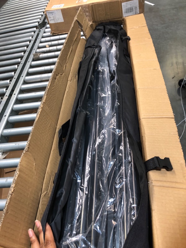 Photo 1 of HYJ-INC 12ft x 10ft Photo Video Studio Heavy Duty Adjustable Photography Muslin Backdrop Stand Background Support System Kit with Carry Bag 4 Spring Clamps