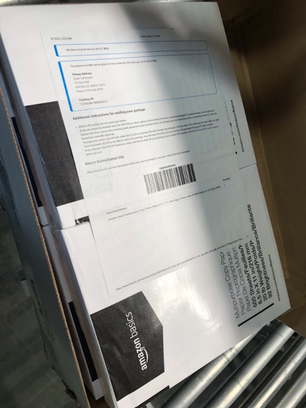 Photo 3 of Amazon Basics Multipurpose Copy Printer Paper, 8.5 x 11 Inch 20Lb Paper - 8 Ream Case (4,000 Sheets), 92 GE Bright White 8 Reams | 4000 Sheets Multipurpose (8.5x11) Paper