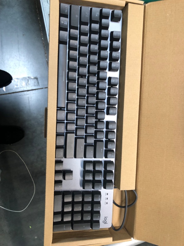 Photo 3 of Logitech K845 Mechanical Illuminated Keyboard, Strong Adjustable Tilt Legs, Full Size, Aluminum Top Case, 104 Keys, USB Corded, Windows (TTC Red Switches) TTC Red TTC Keyboard